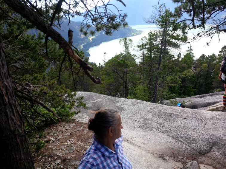 My mum hiking The Stawamus Chief, Squamish, BC